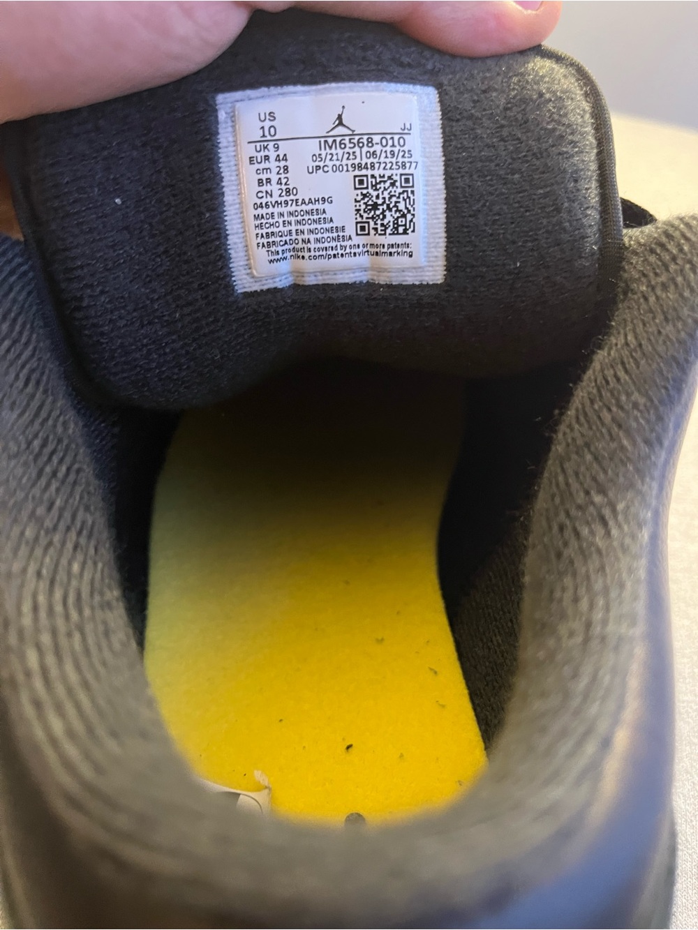 Nike Air Jordan 1 Low SE Black Anthracite Yellow Men’s Shoe Size 10 IM6568-010 - Picture 10 of 12